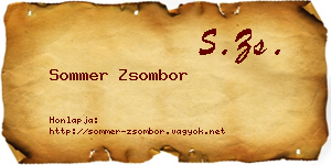 Sommer Zsombor névjegykártya