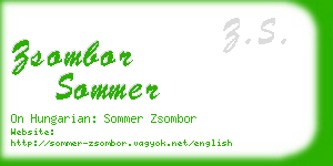 zsombor sommer business card